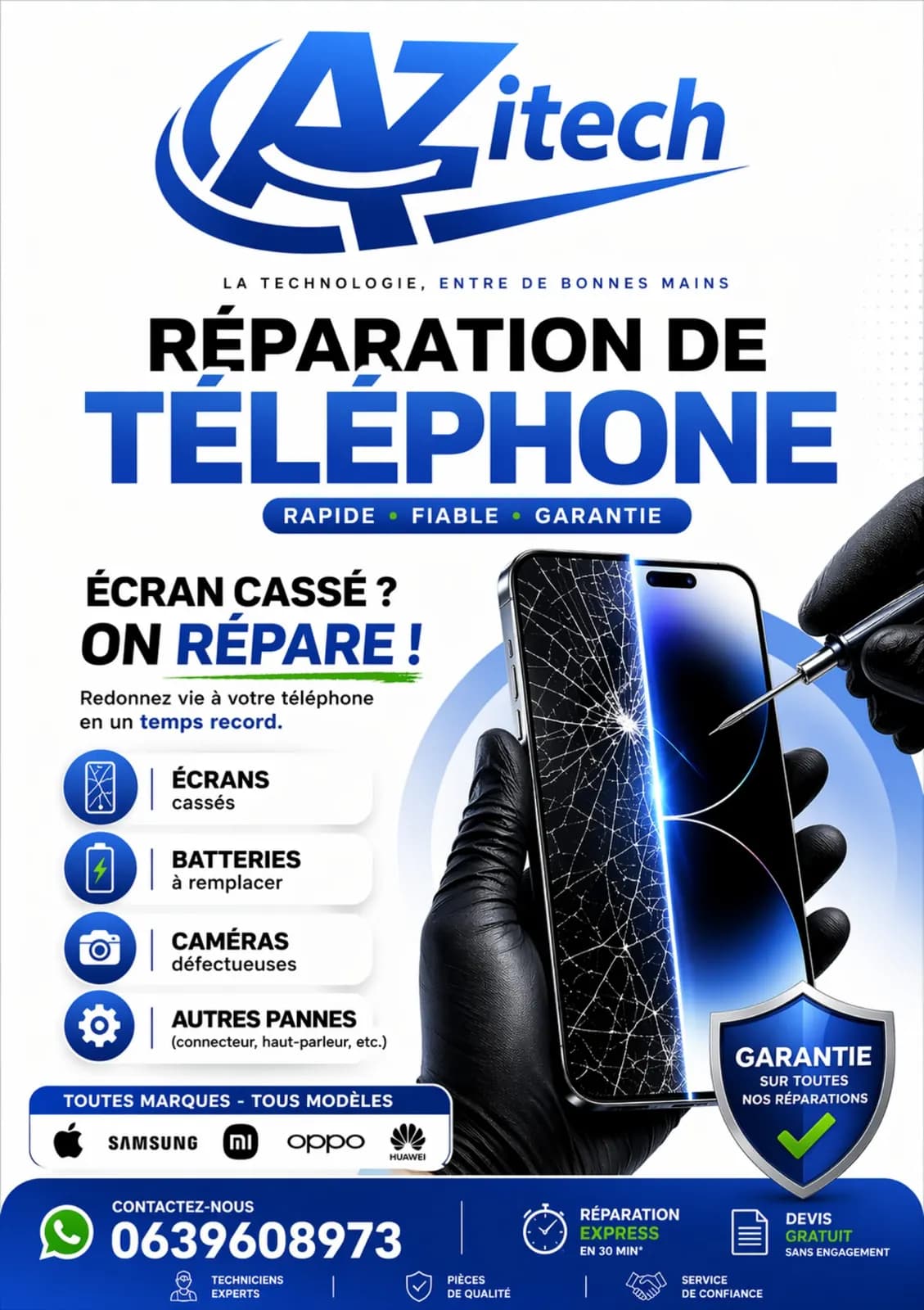 Photo de l'annonce : Réparation iPhone/Samsung — Chirongui (Multimédia)